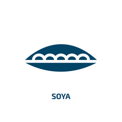 soya vector icon. soya, food, vegetarian filled icons from flat allergies concept. Isolated black glyph icon, vector illustration symbol element for web design and mobile apps