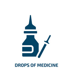 drops of medicine vector icon. drops of medicine, medical, drop filled icons from flat medicine concept. Isolated black glyph icon, vector illustration symbol element for web design and mobile apps