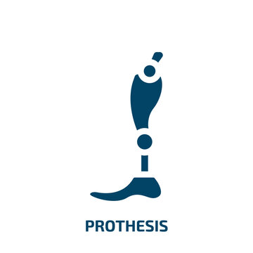 prothesis vector icon. prothesis, dental, tooth filled icons from flat medicine concept. Isolated black glyph icon, vector illustration symbol element for web design and mobile apps