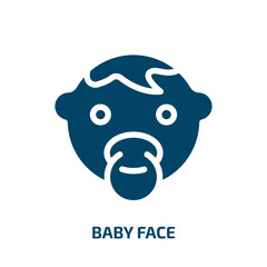 baby face vector icon. baby face, face, baby filled icons from flat medical icons concept. Isolated black glyph icon, vector illustration symbol element for web design and mobile apps