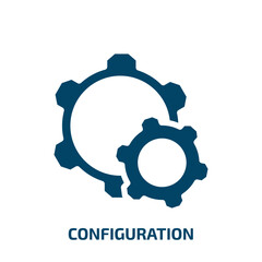configuration vector icon. configuration, gear, technology filled icons from flat business pack concept. Isolated black glyph icon, vector illustration symbol element for web design and mobile apps