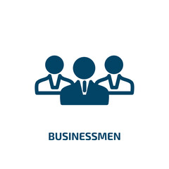 businessmen vector icon. businessmen, office, businessman filled icons from flat business collection concept. Isolated black glyph icon, vector illustration symbol element for web design and mobile