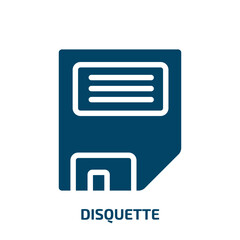 disquette vector icon. disquette, disk, internet filled icons from flat web concept. Isolated black glyph icon, vector illustration symbol element for web design and mobile apps