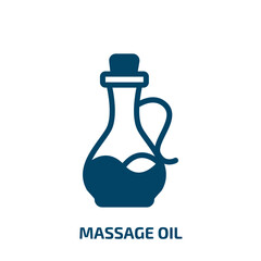 massage oil vector icon. massage oil, beauty, spa filled icons from flat general concept. Isolated black glyph icon, vector illustration symbol element for web design and mobile apps