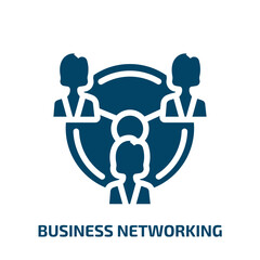 business networking vector icon. business networking, network, business filled icons from flat general concept. Isolated black glyph icon, vector illustration symbol element for web design and mobile