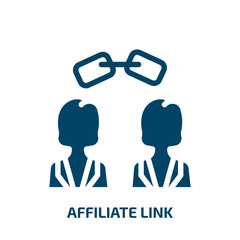 affiliate link vector icon. affiliate link, link, affiliate filled icons from flat general concept. Isolated black glyph icon, vector illustration symbol element for web design and mobile apps