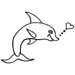 Kids Coloring Pages, Cute Fish Character Vector illustration Ai File And Image