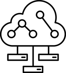 Cloud Computing, Networks Design Concept with Icons Iot cloud data Connectivity vector image.