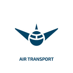 Fototapeta premium air transport vector icon. air transport, plane, ship filled icons from flat logistics delivery concept. Isolated black glyph icon, vector illustration symbol element for web design and mobile apps
