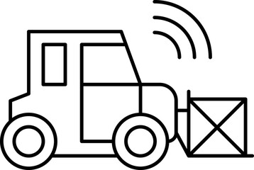 smart loader forklift icon or sign vector image. Automated Warehouse Icon