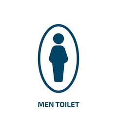 men toilet vector icon. men toilet, girl, male filled icons from flat public services fill concept. Isolated black glyph icon, vector illustration symbol element for web design and mobile apps