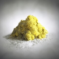 A 3d render of a close up of sulfur and powder - obrazy, fototapety, plakaty
