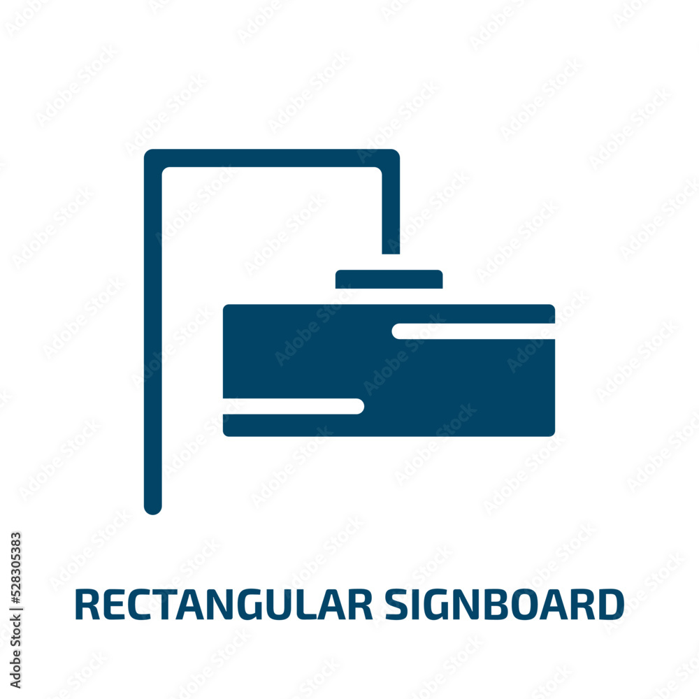 Poster rectangular signboard vector icon. rectangular signboard, signboard, rectangular filled icons from f