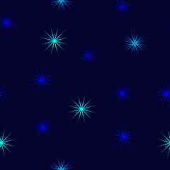 Seamless Christmas dark blue background with snowflakes