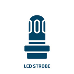 Fototapeta premium led strobe vector icon. led strobe, led, lamp filled icons from flat diving concept. Isolated black glyph icon, vector illustration symbol element for web design and mobile apps
