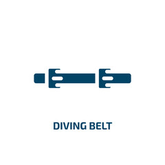 diving belt vector icon. diving belt, oxygen, belt filled icons from flat diving concept. Isolated black glyph icon, vector illustration symbol element for web design and mobile apps