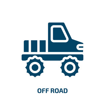 off road vector icon. off road, auto, truck filled icons from flat adventure sports concept. Isolated black glyph icon, vector illustration symbol element for web design and mobile apps