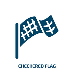 checkered flag vector icon. checkered flag, flag, race filled icons from flat sports concept. Isolated black glyph icon, vector illustration symbol element for web design and mobile apps