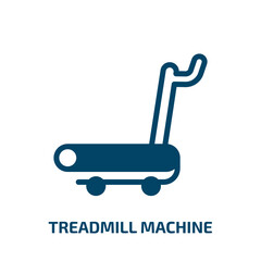 treadmill machine vector icon. treadmill machine, fitness, gym filled icons from flat sport fitness concept. Isolated black glyph icon, vector illustration symbol element for web design and mobile