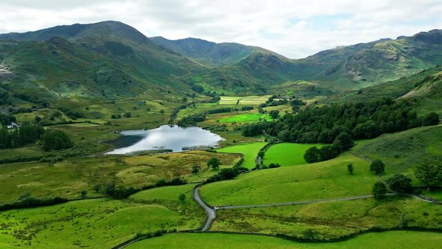 Wonderful Lake District National Park from above - drone photography
