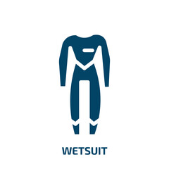 wetsuit vector icon. wetsuit, scuba, sea filled icons from flat summer concept. Isolated black glyph icon, vector illustration symbol element for web design and mobile apps