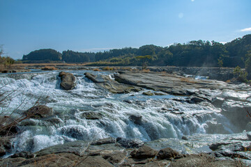 waterfall in the mountains