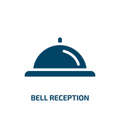 bell reception vector icon. bell reception, hotel, reception filled icons from flat hotel services concept. Isolated black glyph icon, vector illustration symbol element for web design and mobile apps