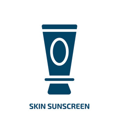 skin sunscreen vector icon. skin sunscreen, sunscreen, beauty filled icons from flat holidays concept. Isolated black glyph icon, vector illustration symbol element for web design and mobile apps