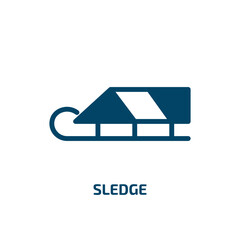 sledge vector icon. sledge, repair, hammer filled icons from flat winter concept. Isolated black glyph icon, vector illustration symbol element for web design and mobile apps