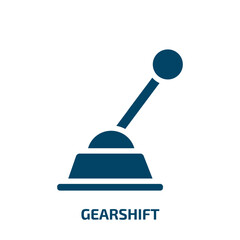 gearshift vector icon. gearshift, gear, engine filled icons from flat car repair concept. Isolated black glyph icon, vector illustration symbol element for web design and mobile apps