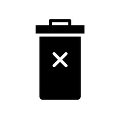 Obraz premium Delete or remove vector icon. Simple trash can symbol 