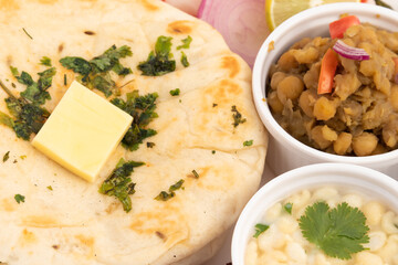 Chole Kulche Also Called Matar Kulcha, Chhole Kulche Is Widely Popular Delhi Street Food. The Dish...