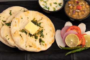 Chole Kulche Also Called Matar Kulcha, Chhole Kulche Is Widely Popular Delhi Street Food. The Dish...