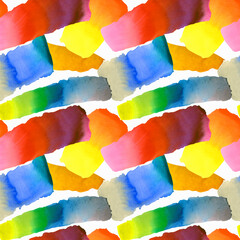 Watercolor seamless pattern. For wrappers, wallpapers, postcards, textiles, and background textures.