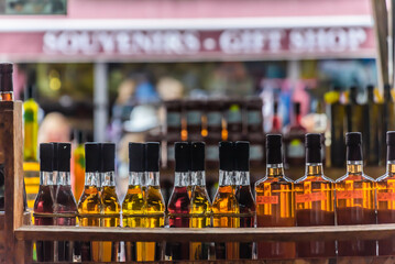 Bottles at the market in pula, croatia