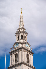 Fototapeta na wymiar Landmark church of St Martin in the Fields in Trafalgar Square, London on a sunny afternoon.