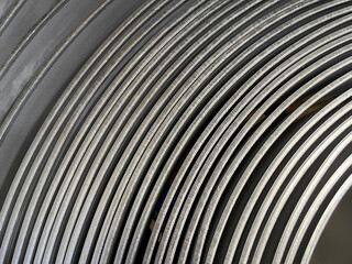 details of the edges of a steel coil, steel coil texture for metalworking production, cold...