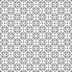 Geometric Black White Flowers Leafs Texture Tiles Textile Fashion Fabric Clothes Graphics Print Wrapping Paper Interior Design Decorative Laminates Elements Banner Backdrop Carpet Wallpaper Pattern