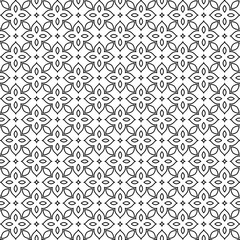 Geometric Black White Flowers Leafs Texture Tiles Textile Fashion Fabric Clothes Graphics Print Wrapping Paper Interior Design Decorative Laminates Elements Banner Backdrop Carpet Wallpaper Pattern