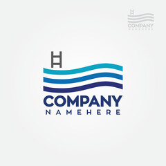 Swimming Pool logo design vector image