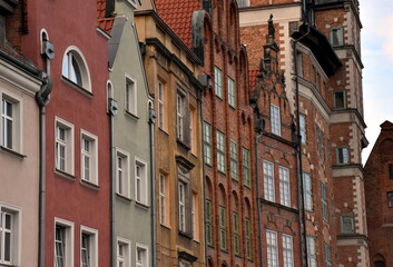 Bunte Häuser im Zentrum von Danzig