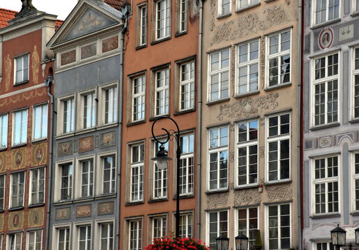 Bunte H&auml;user im Zentrum von Danzig