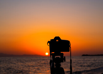 sunset on the beach