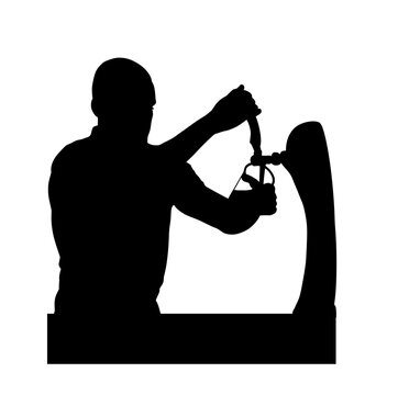 recommend clip art: silhouette of a person with a saxophone