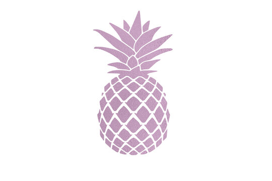 Purple Pineapple Foil Background