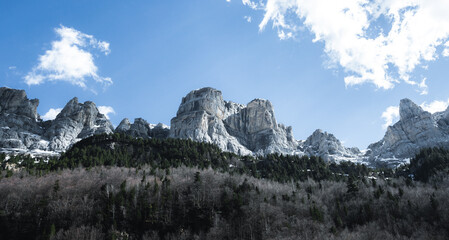 Sierra con bosque. 