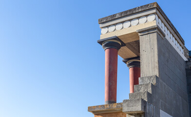 Knossos palace in Crete, the largest island of Greece