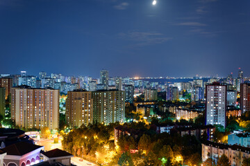 Obraz premium View of the Kucukcekmece at night Istanbul Turkey.