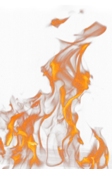 Tuinposter Vuur Transparante PNG van dramatische vuurvlammen.