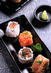 sushi on a plate
